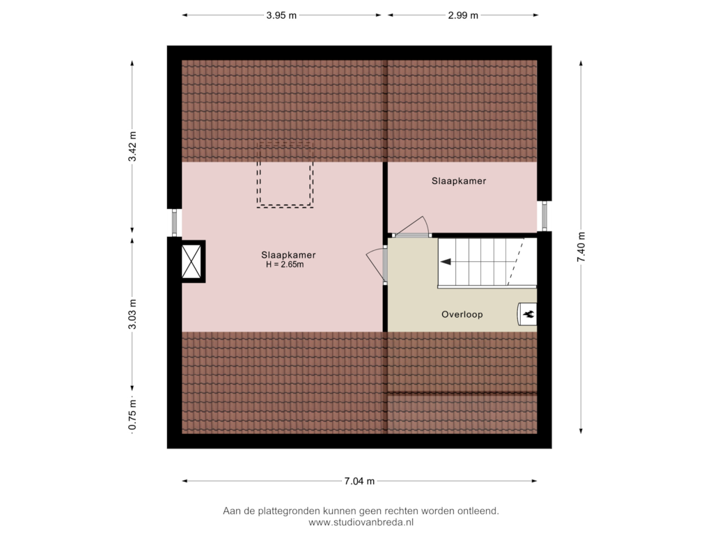 View floorplan of Tweede verdieping of Johan Wijnoltsstraat 196