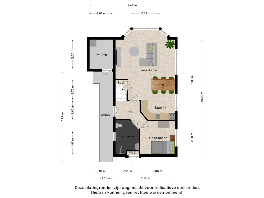 Bekijk plattegrond van Begane grond van Zonnebloemweg 10-35