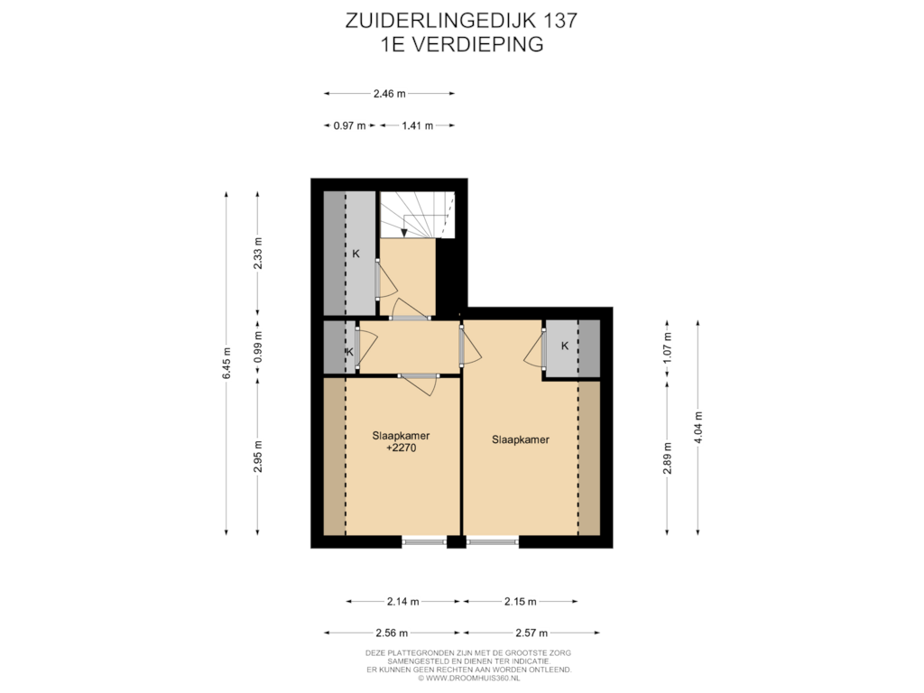 Bekijk plattegrond van 1E Verdieping van Zuiderlingedijk 137