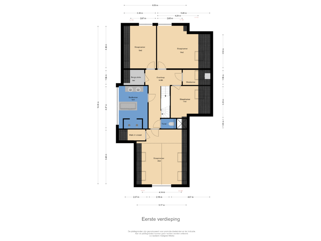 View floorplan of Eerste verdieping of Johann Strausslaan 1