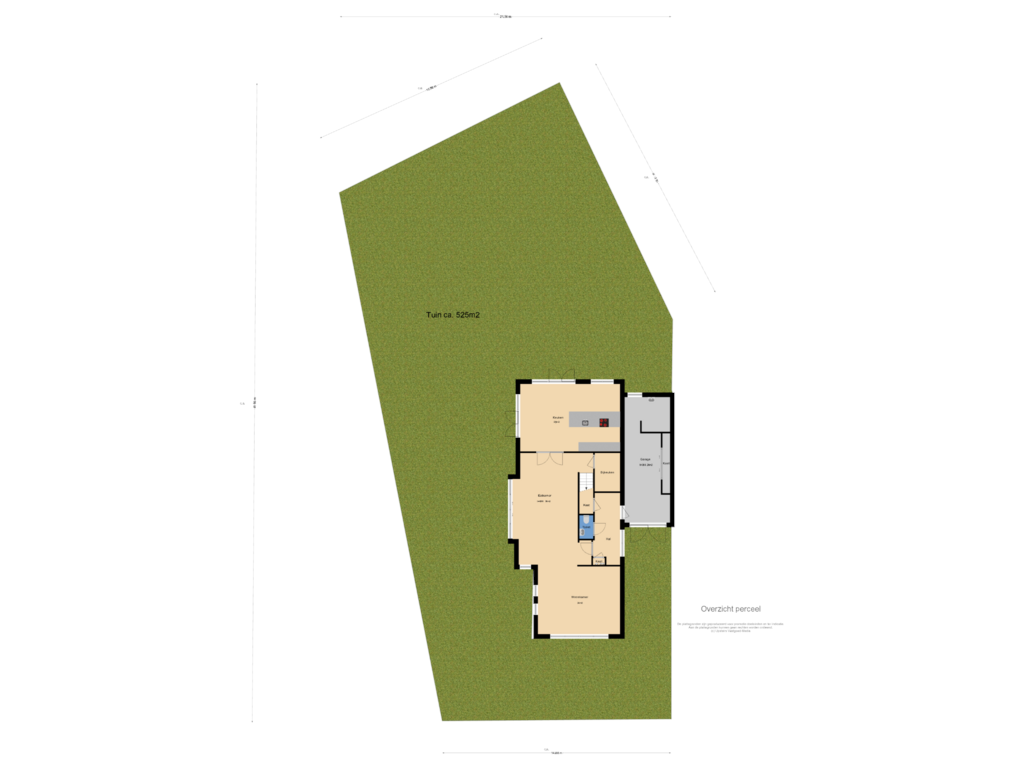 View floorplan of Overzicht perceel of Johann Strausslaan 1