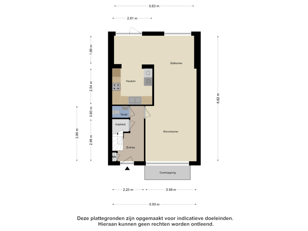 Bekijk plattegrond van Begane Grond van Zaagmolenweg 57