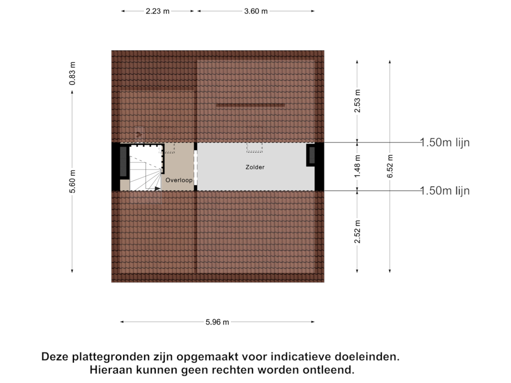 Bekijk plattegrond van Tweede Verdieping van Zaagmolenweg 57