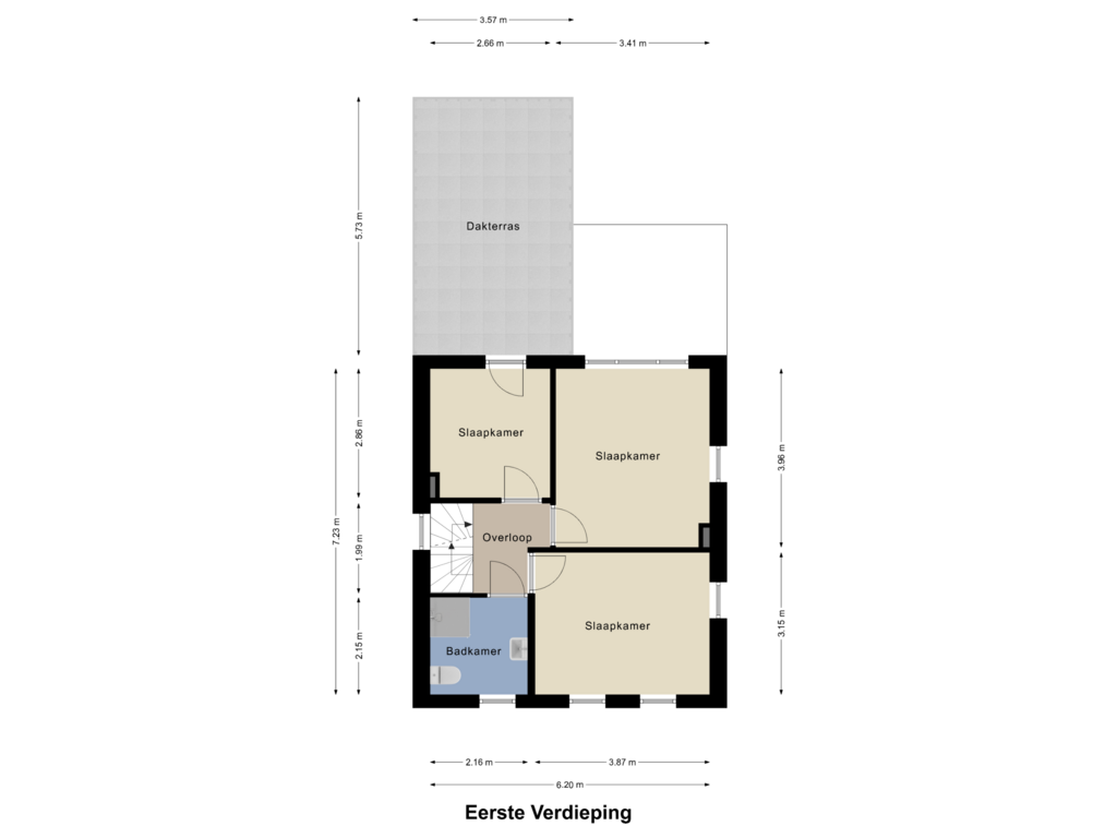 Bekijk plattegrond van Eerste Verdieping van Heikamp 42