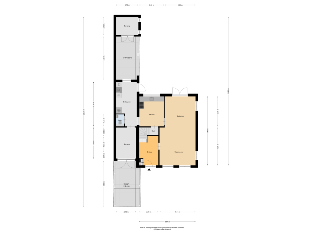 View floorplan of Begane Grond of Hogeweg 1