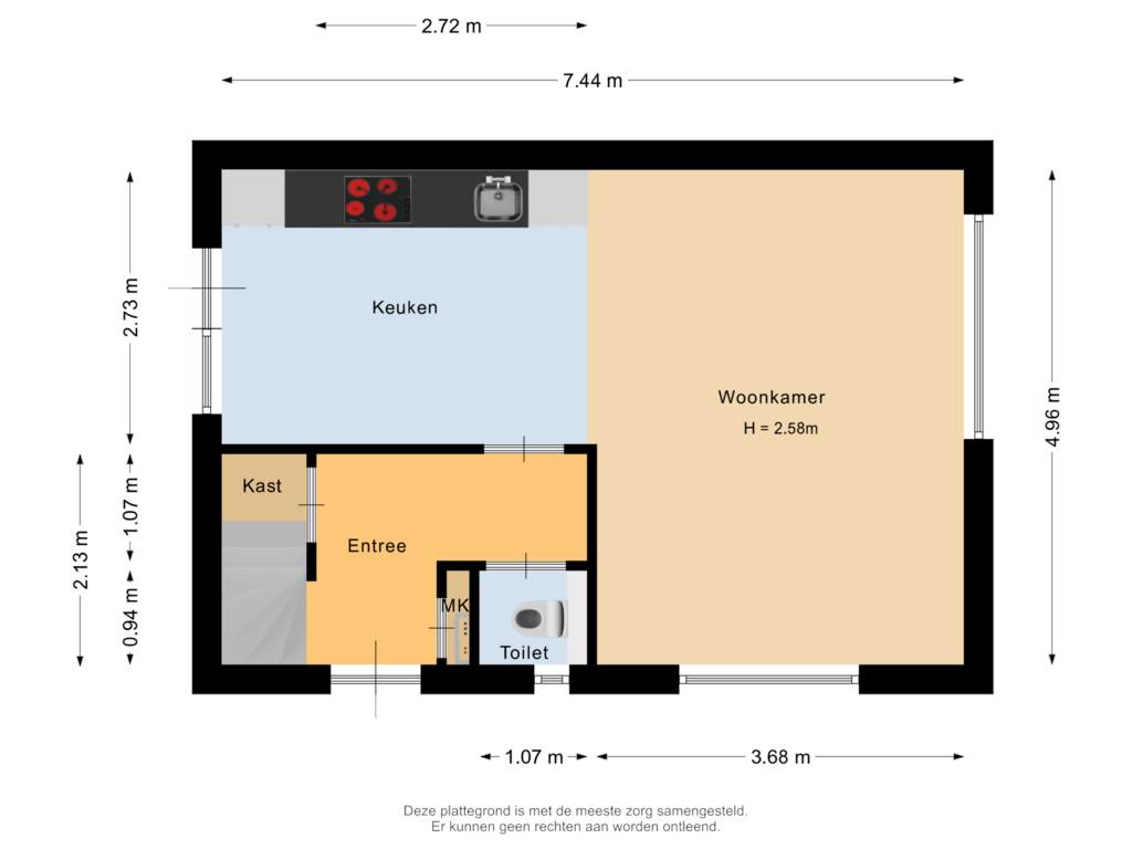 View floorplan of Begane grond of Nicolaas van Puttenlaan 23