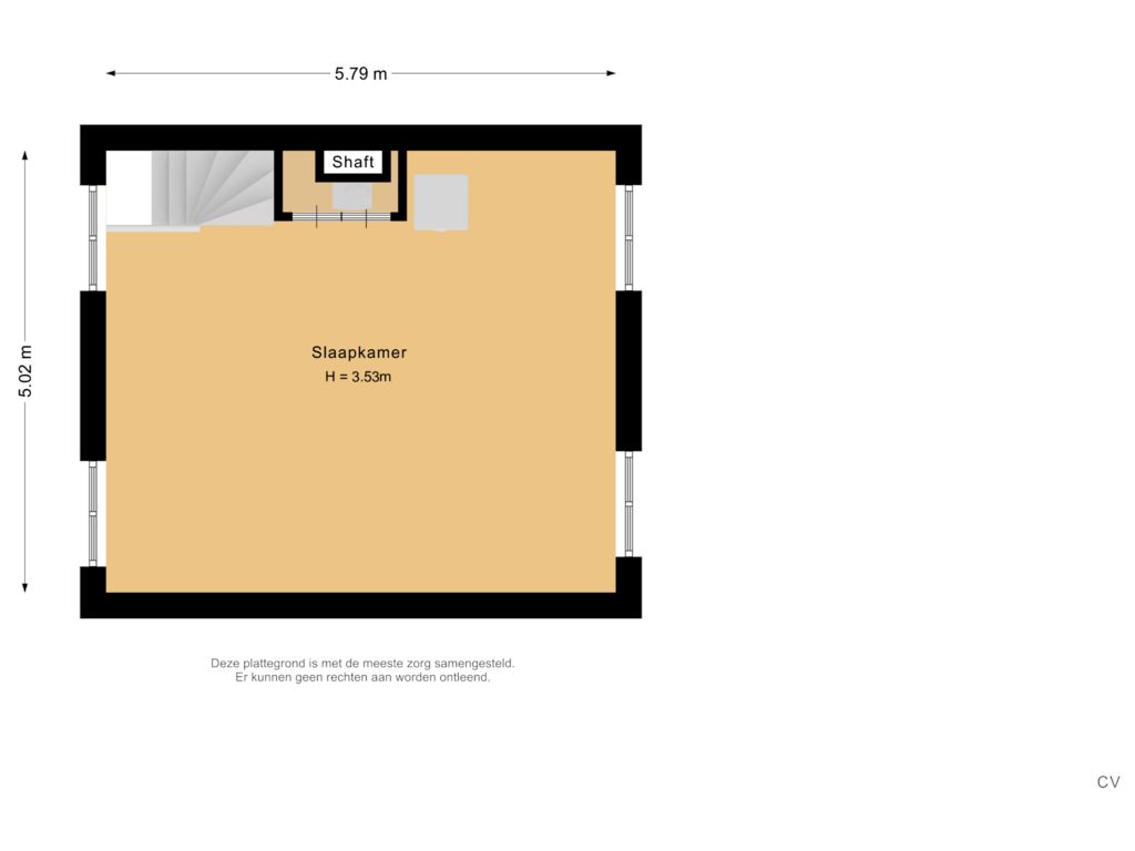 View floorplan of Tweede verdieping of Nicolaas van Puttenlaan 23