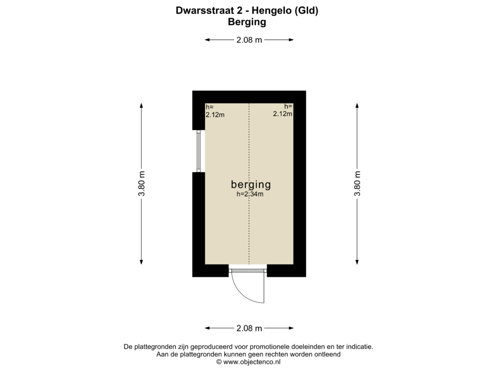 Bekijk plattegrond van BERGING van Dwarsstraat 2