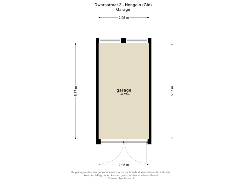 Bekijk plattegrond van GARAGE van Dwarsstraat 2