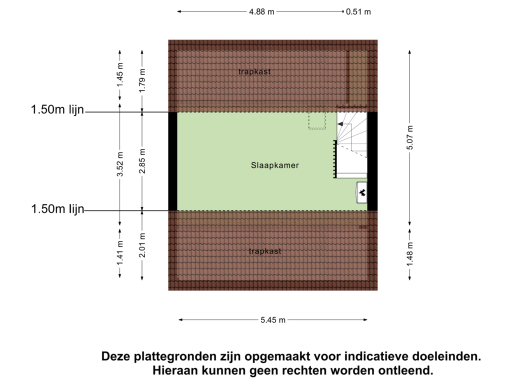 Bekijk plattegrond van Tweede Verdieping van Kempenstraat 17