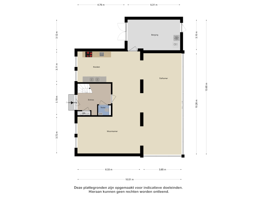 Bekijk plattegrond van Begane Grond van Hortensiastraat 2