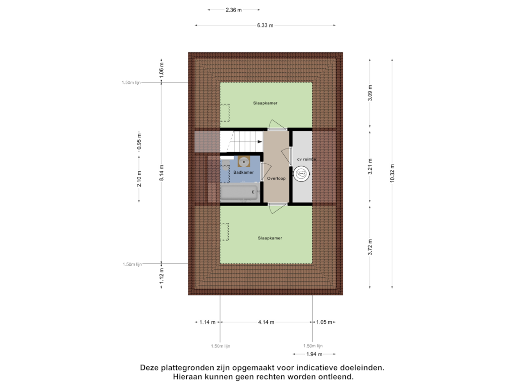 Bekijk plattegrond van Tweede Verdieping van Hortensiastraat 2