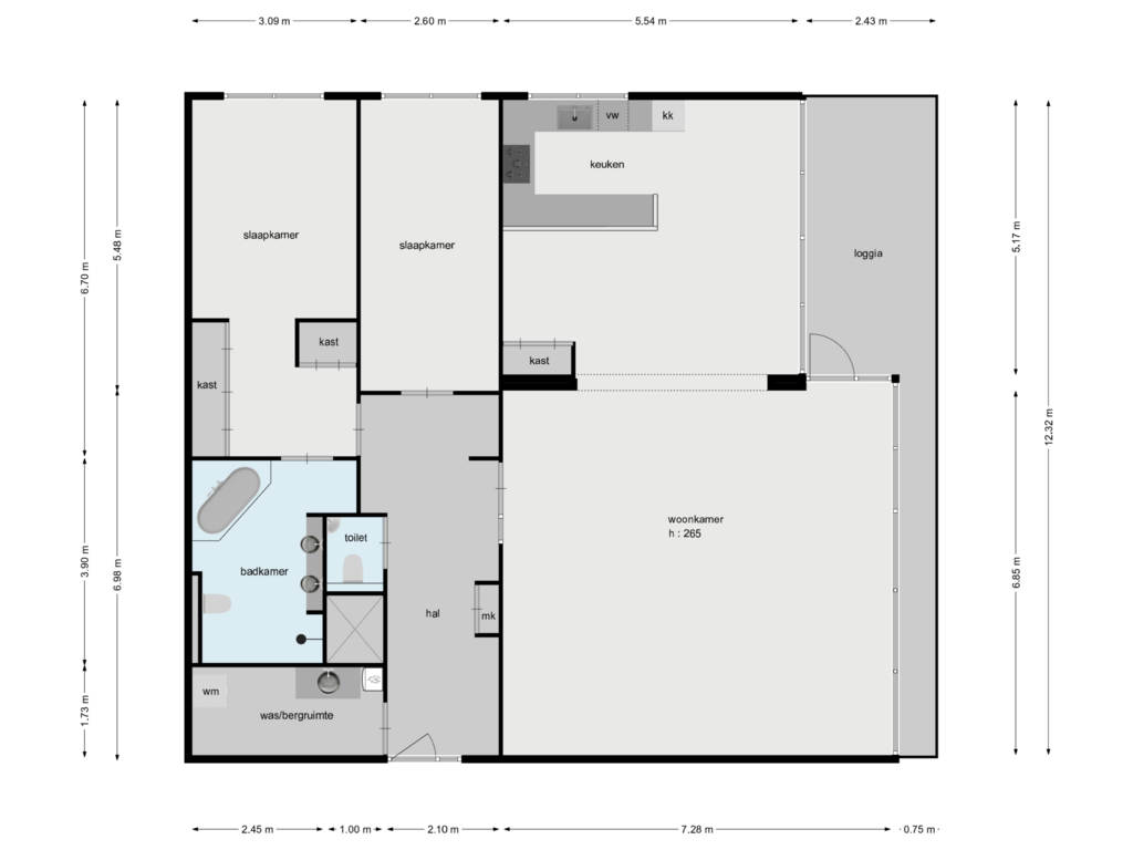 View floorplan of plattegrond of Groot Ypelaardreef 103