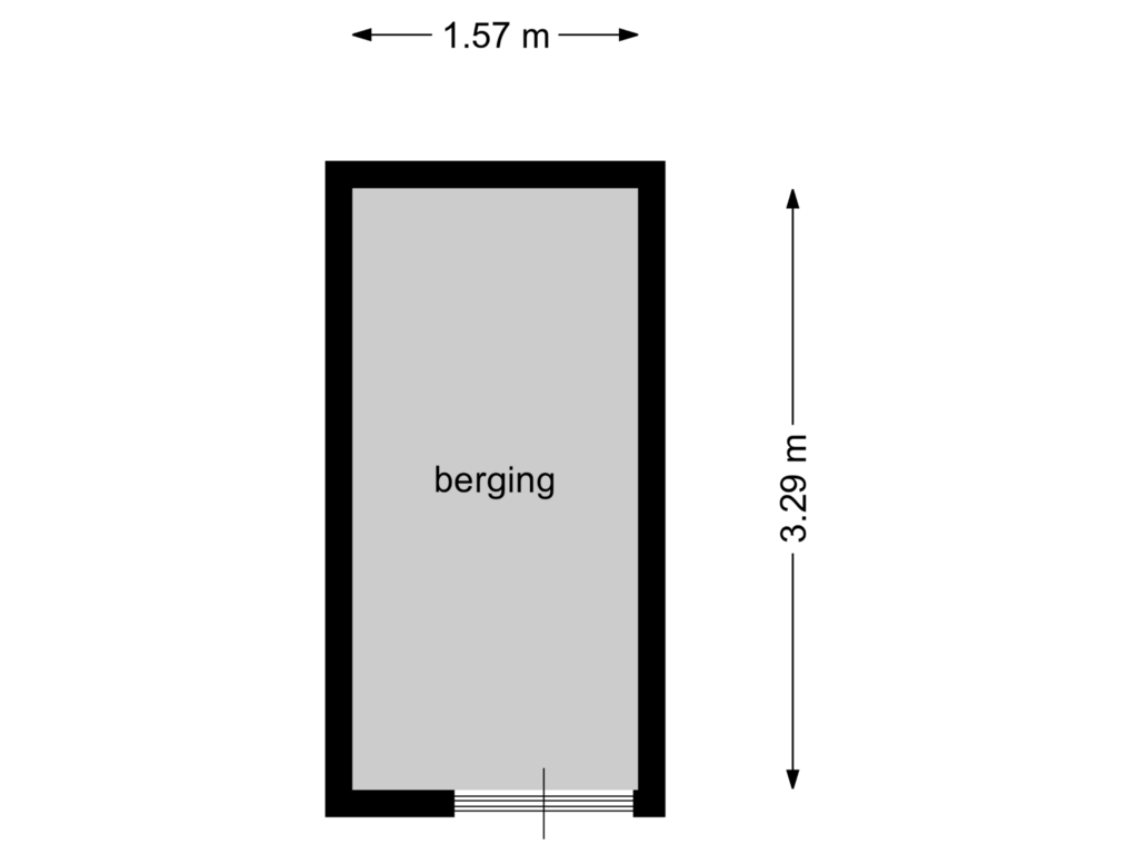 View floorplan of berging of Groot Ypelaardreef 103