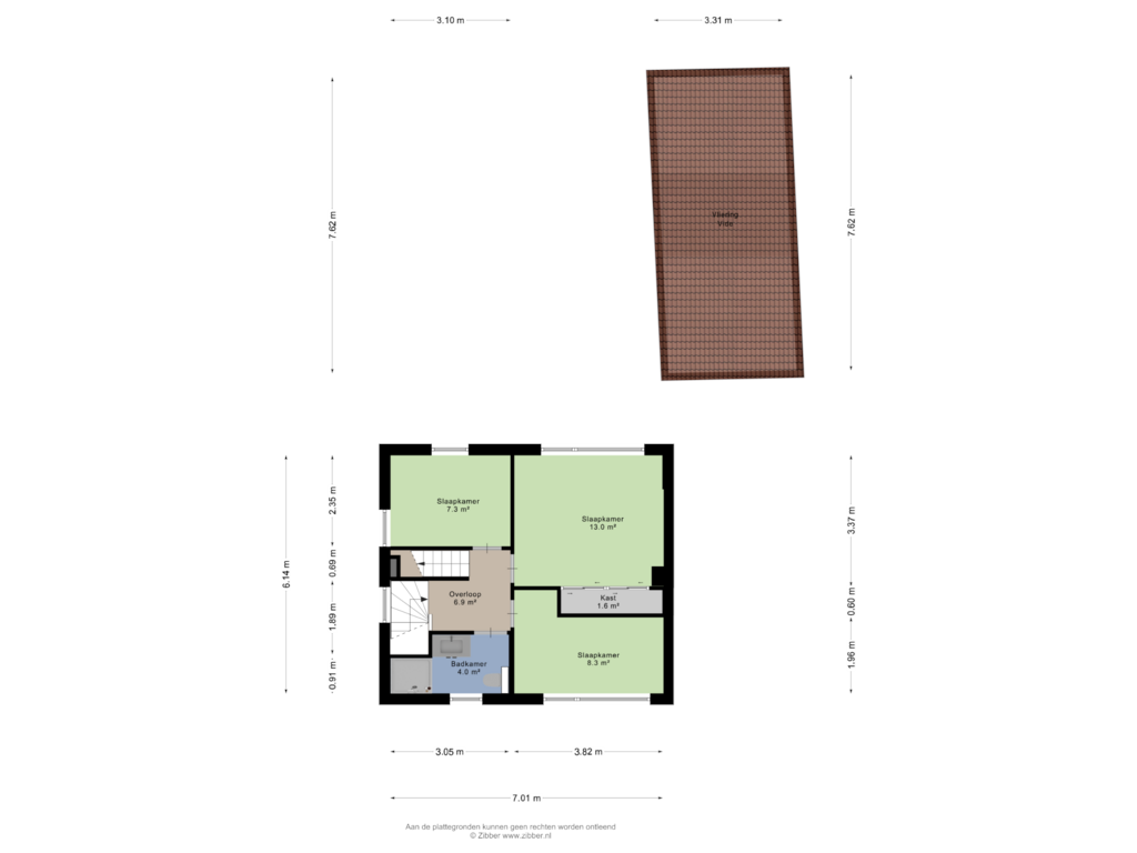 Bekijk plattegrond van Eerste verdieping van Areven 1