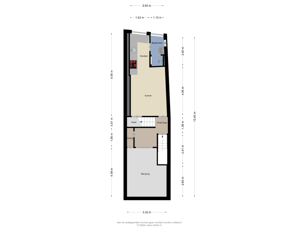 Bekijk plattegrond van Eerste Verdieping van Brugstraat 7