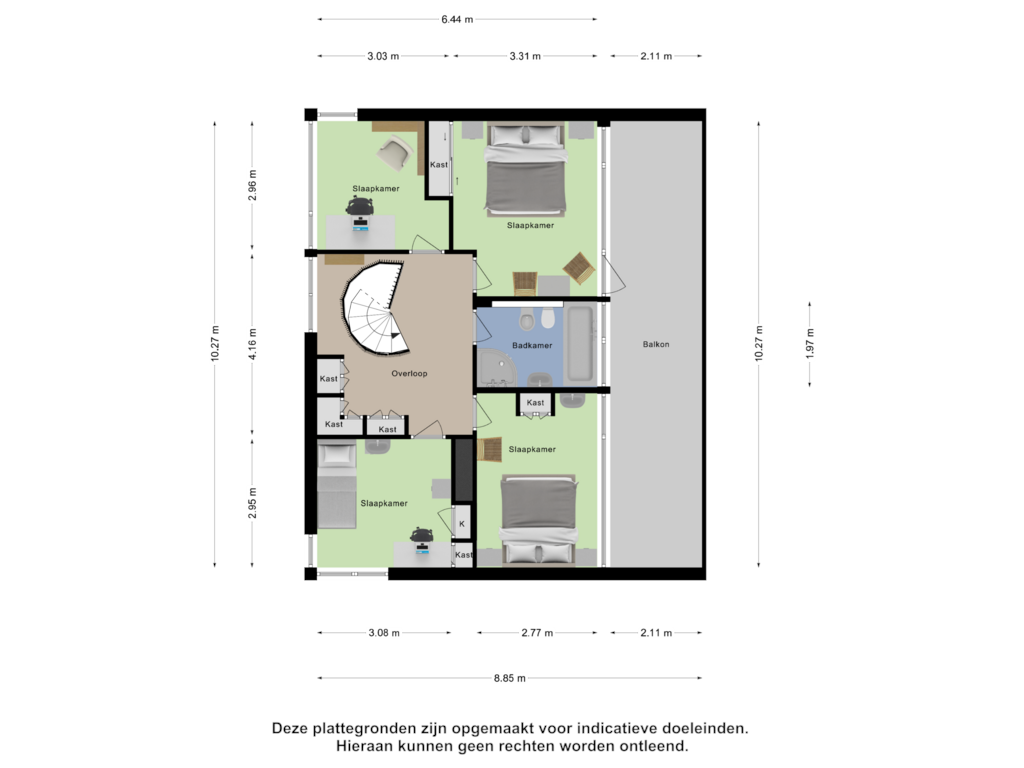 Bekijk plattegrond van Eerste Verdieping van Schepenstraat 11