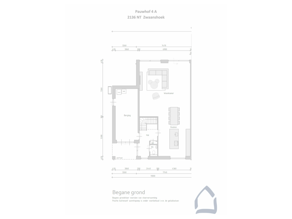 Bekijk plattegrond van Begane grond van Pauwhof 4-A