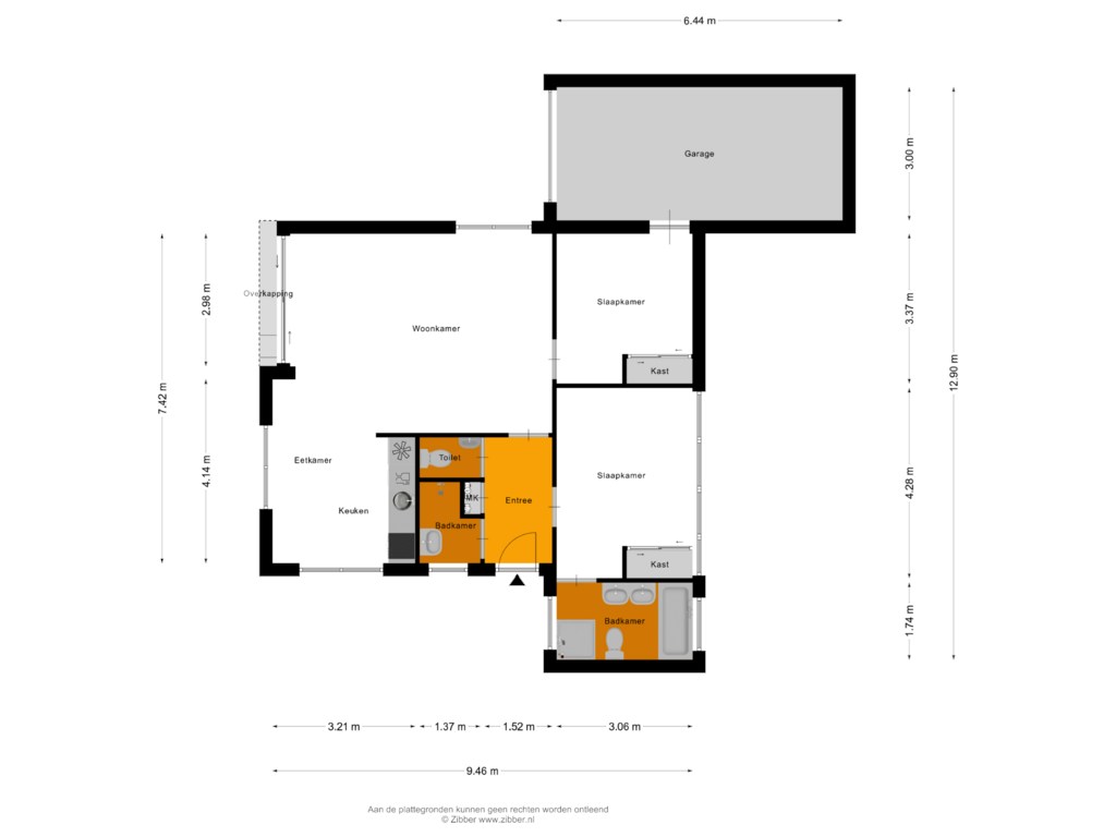 Bekijk plattegrond van Begane Grond van Trintellaan 7-R