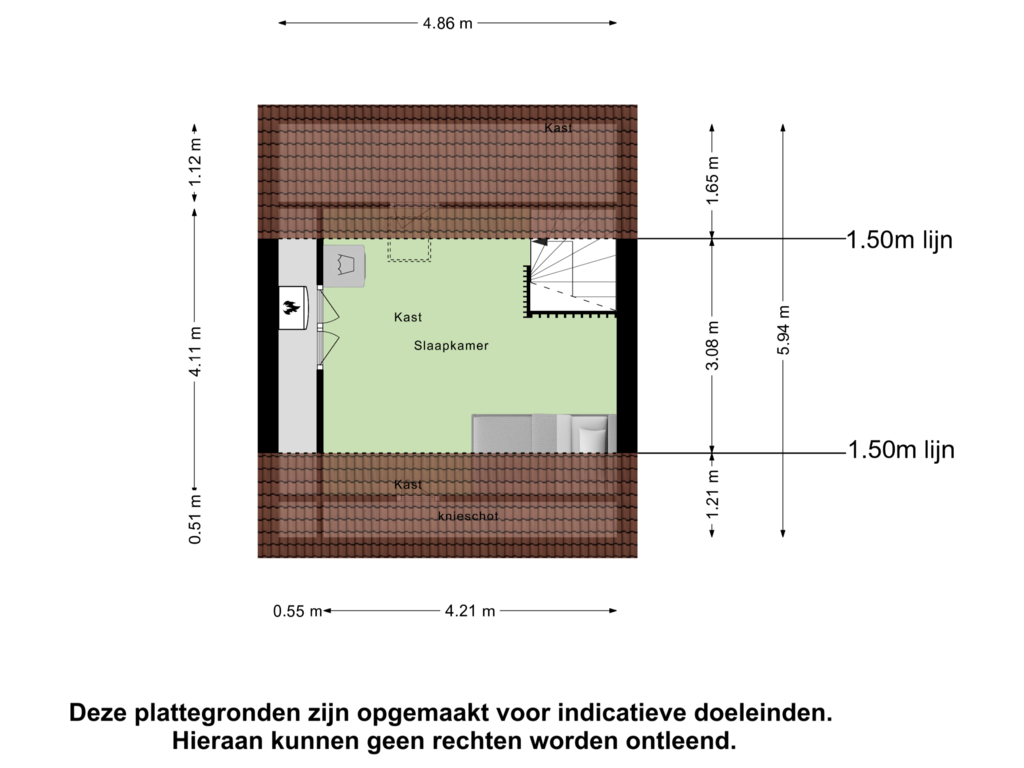 Bekijk plattegrond van Tweede Verdieping van Dommel 4