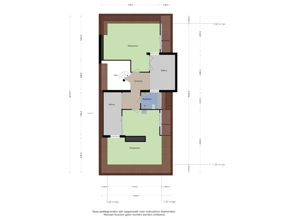 View floorplan of Eerste Verdieping of Dokter de Steenhuijsenlaan 8