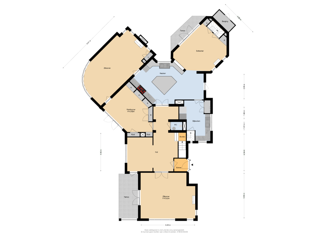 Bekijk plattegrond van BG van Burgemeester den Texlaan 50