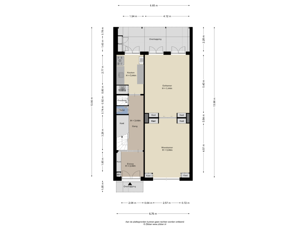 View floorplan of Begane Grond of Dubbeldamseweg Noord 58