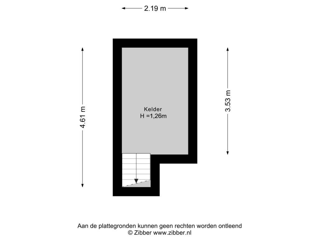 View floorplan of Kelder of Dubbeldamseweg Noord 58