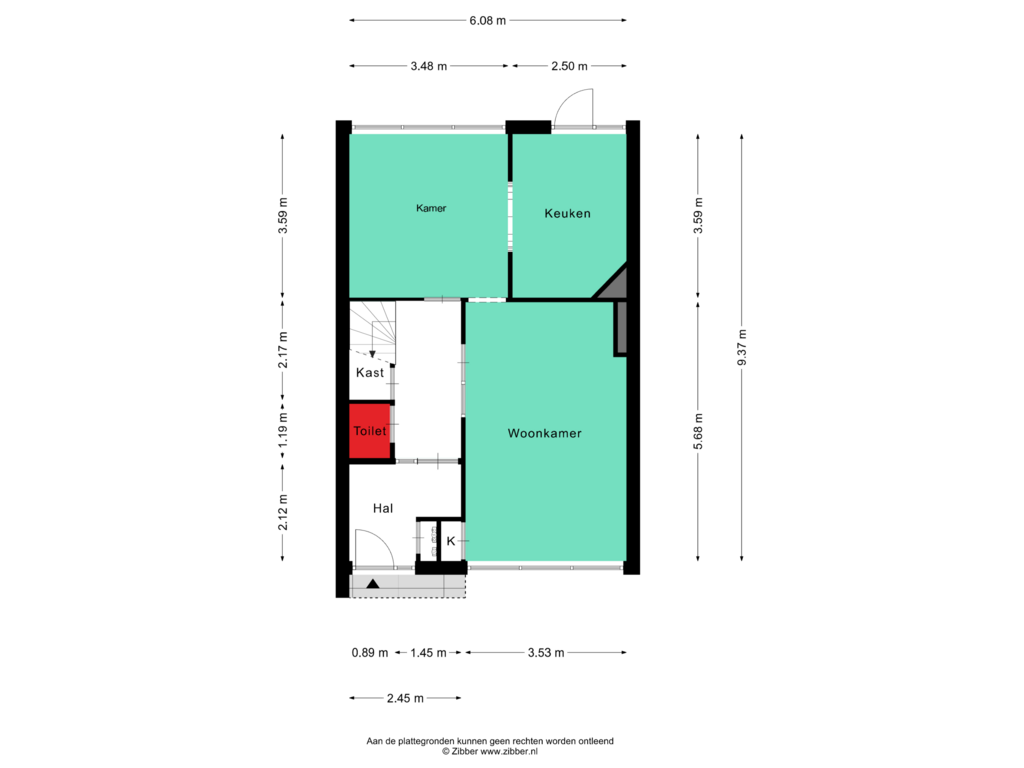 View floorplan of Begane grond of Verdistraat 142