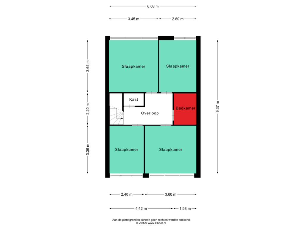 View floorplan of Eerste verdieping of Verdistraat 142