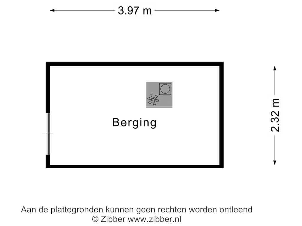 View floorplan of Berging of Verdistraat 142