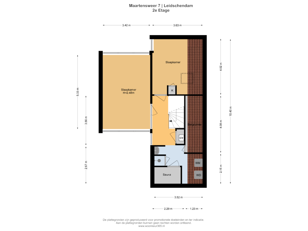 Bekijk plattegrond van 2e Etage van Maartensweer 7