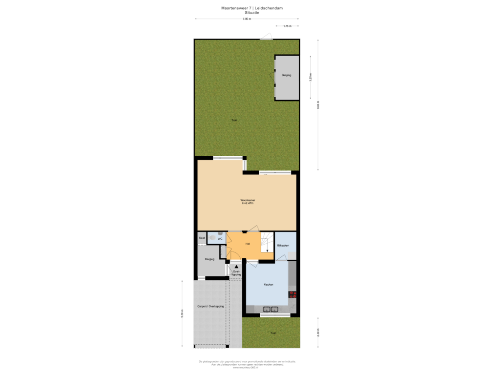 Bekijk plattegrond van Situatie van Maartensweer 7