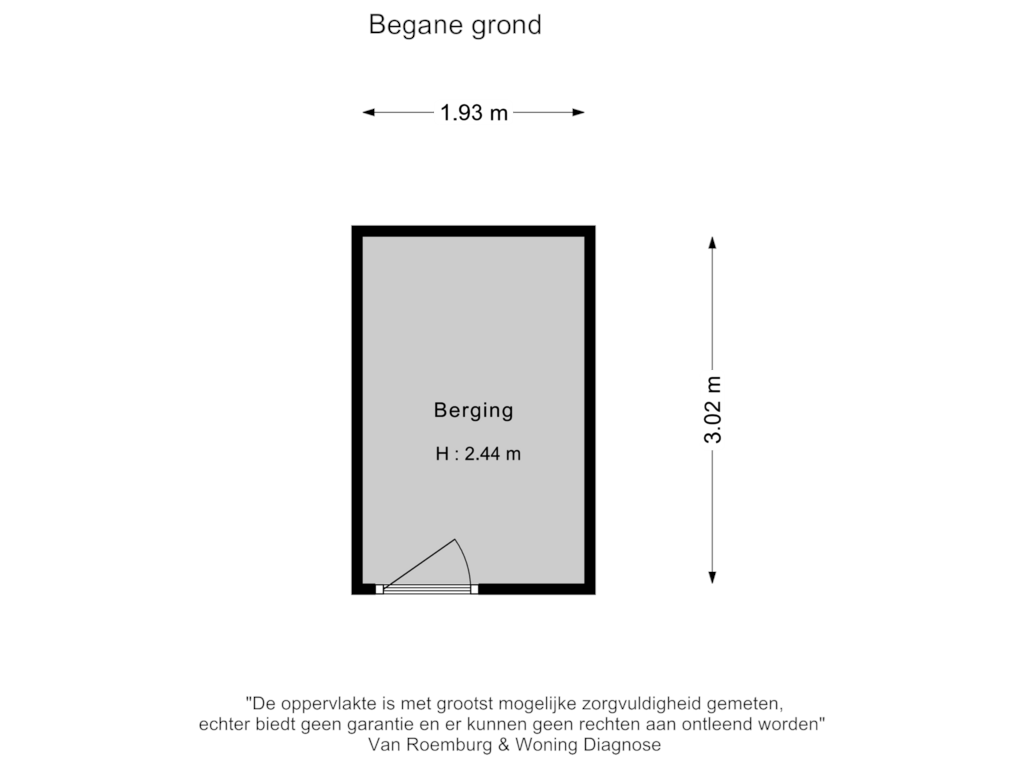 Bekijk plattegrond van Berging van Suze Groenewegplantsoen 97