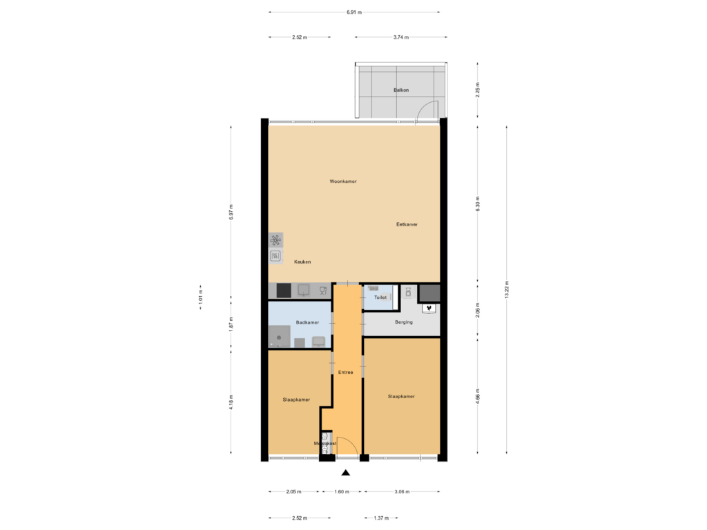 View floorplan of Appartement of Bordeslaan 290