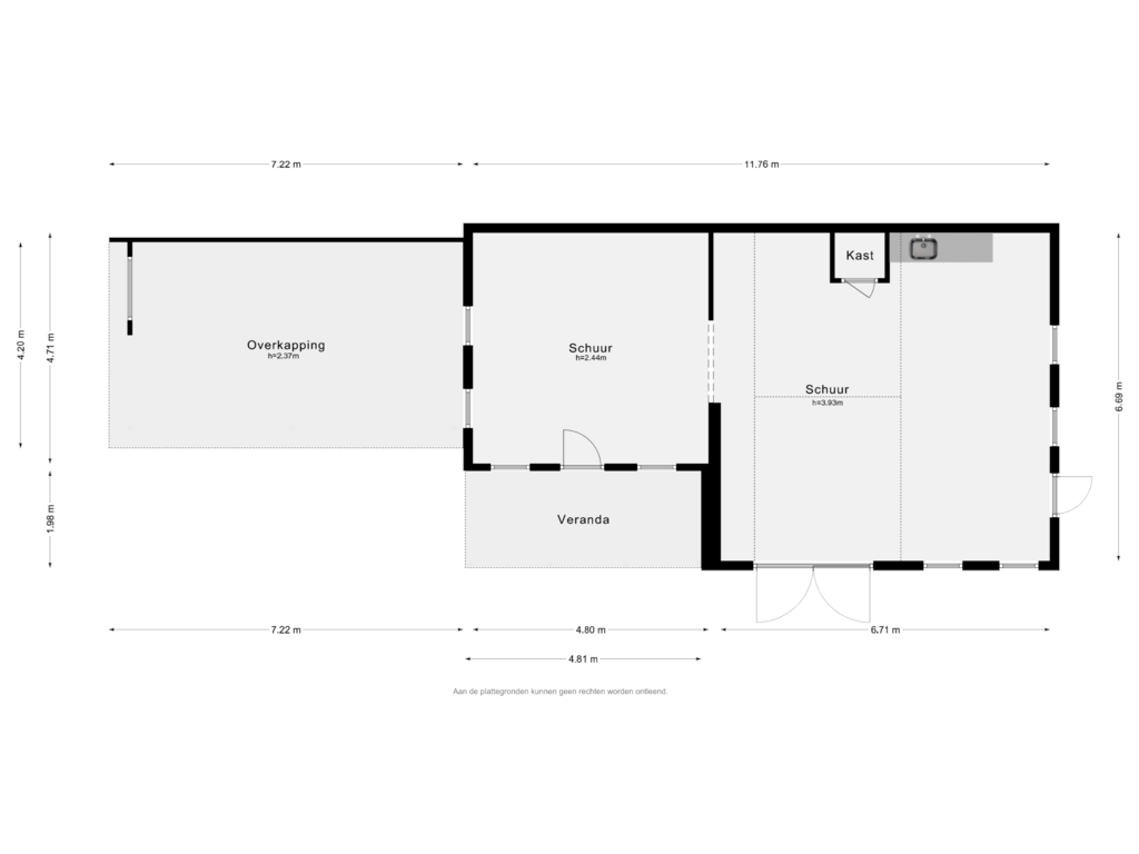 Bekijk plattegrond van Schuur van Klutsdorpseweg 2