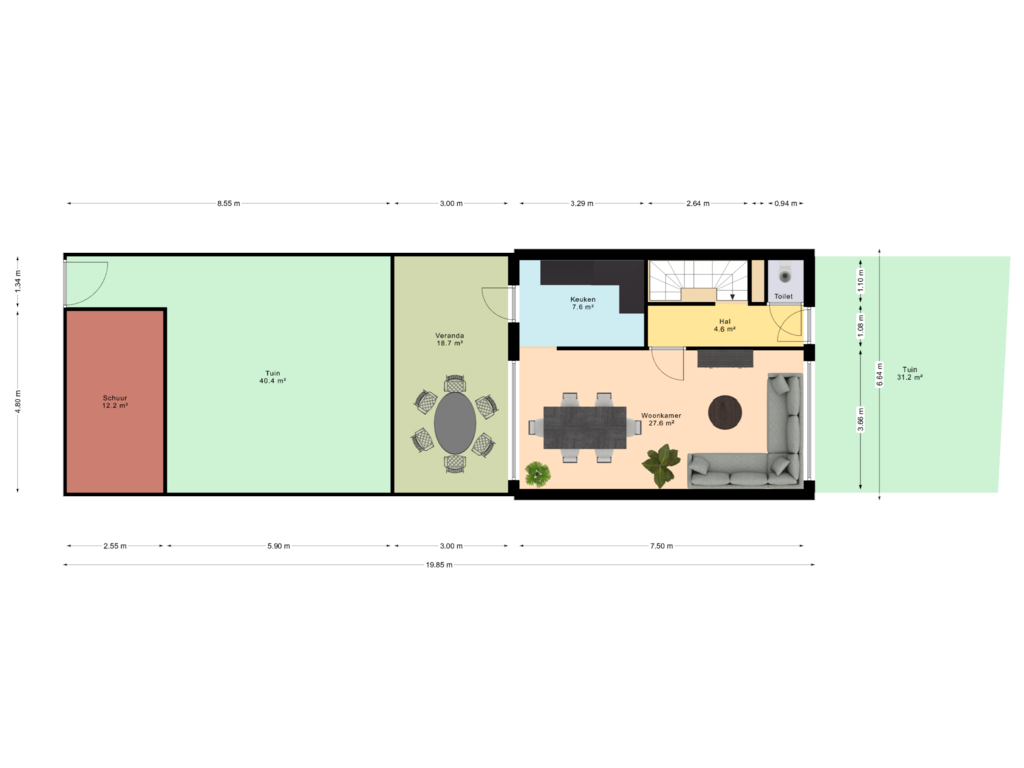 Bekijk plattegrond van First floor van Jacob van Lennepstraat 40