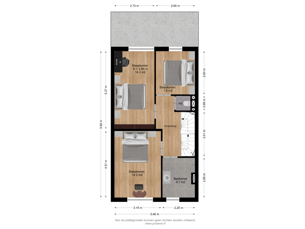 View floorplan of 1e Verdieping of Duinbeek 3