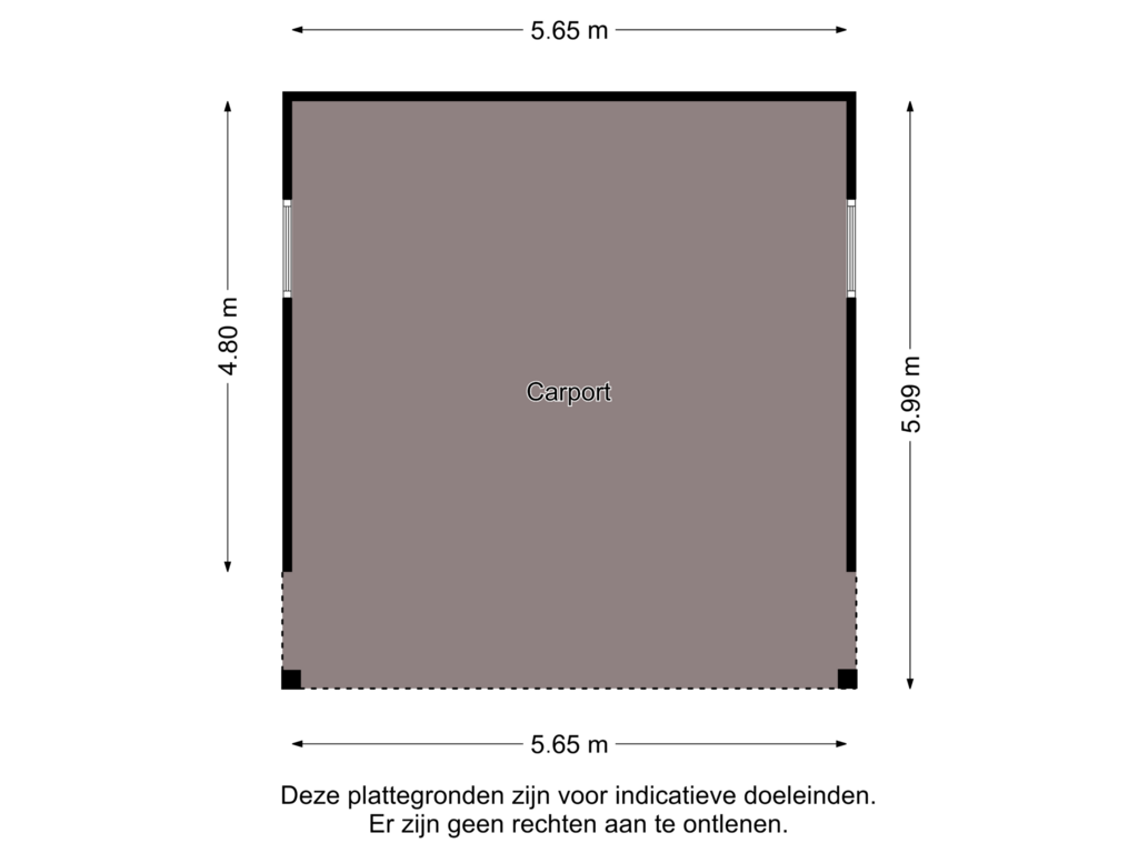 View floorplan of DUBBELE CARPORT of Westervelden 1