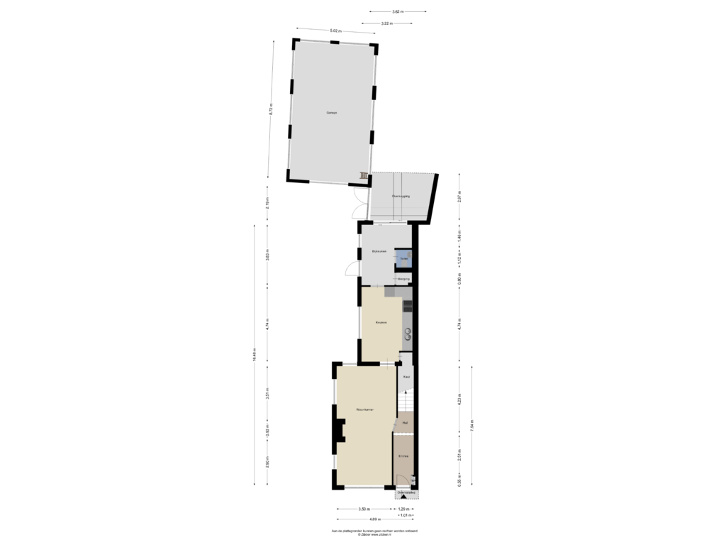 Bekijk plattegrond van Begane grond van Burgemeester Verheugtstraat 33