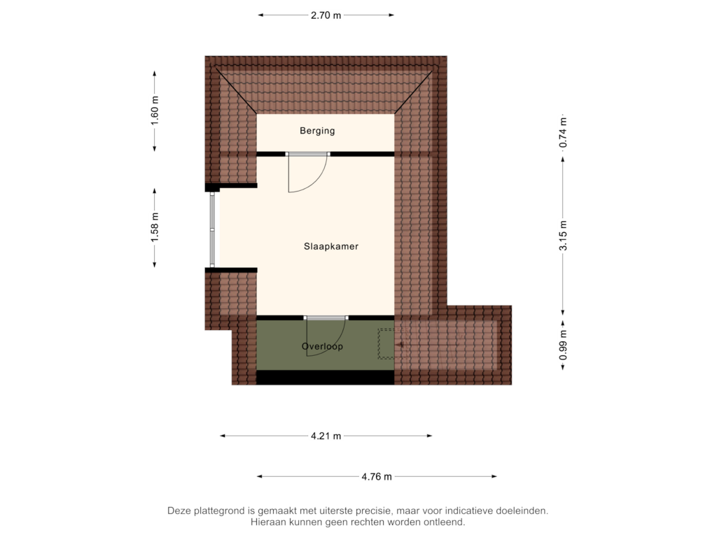 Bekijk plattegrond van 1e Verdieping van Laaksum 28