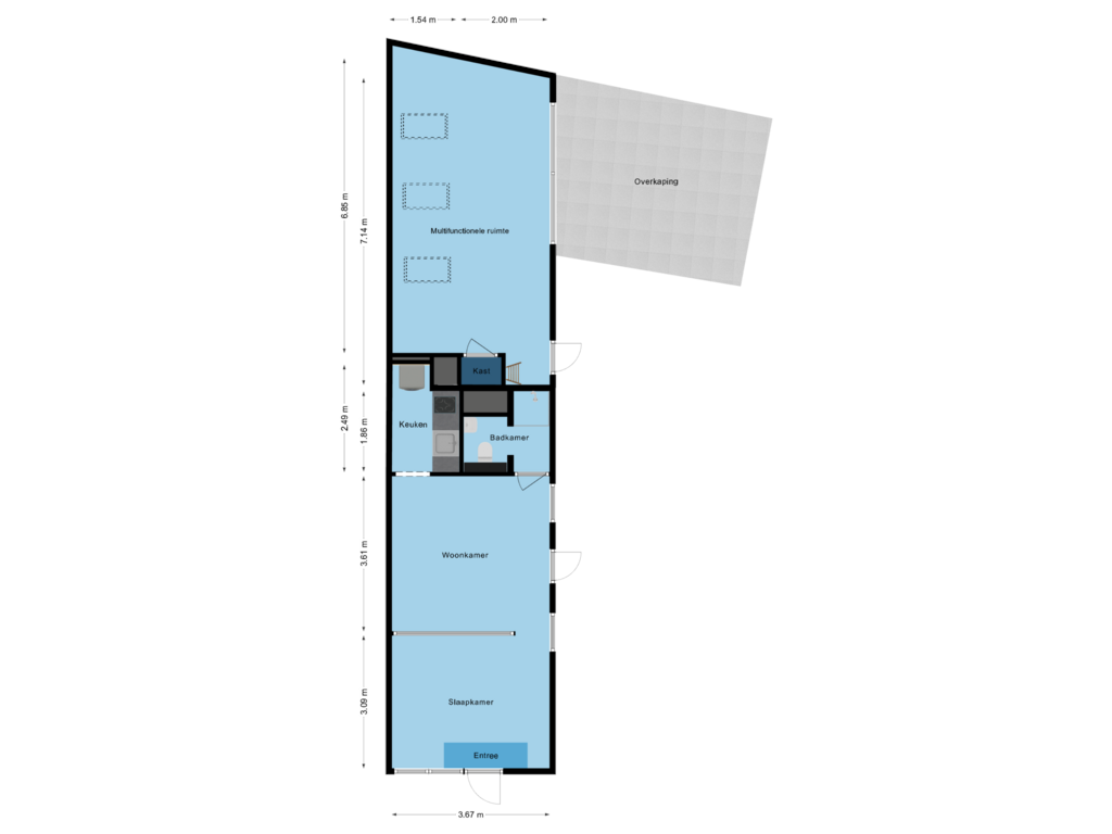 View floorplan of Bijgebouw of Schadewijkstraat 29