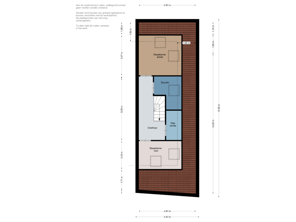 Bekijk plattegrond van Eerste verdieping van Voorstraat 16-B