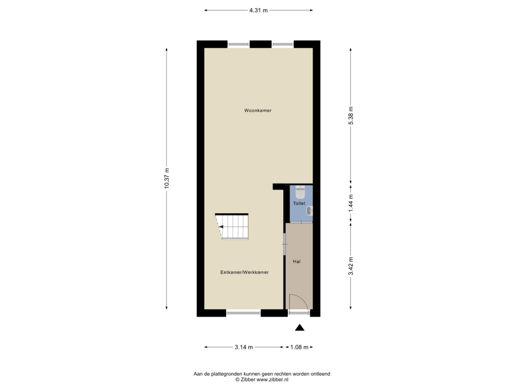 Bekijk plattegrond van Begane Grond van Kerkstraat 16