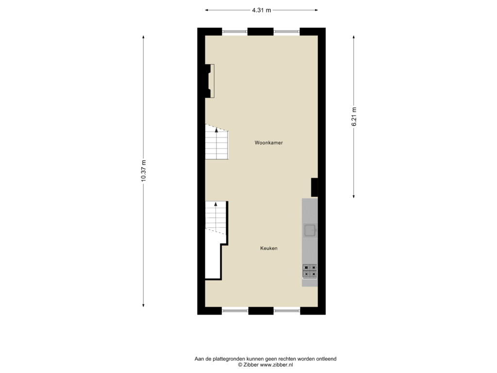 Bekijk plattegrond van Eerste Verdieping van Kerkstraat 16