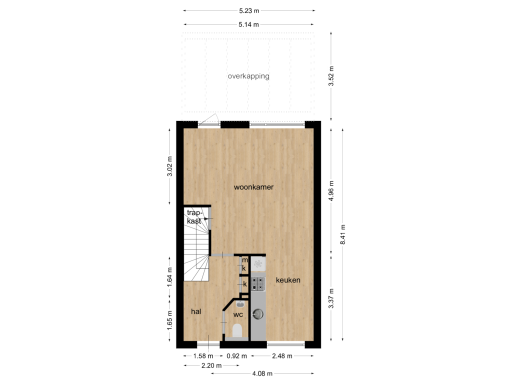 Bekijk plattegrond van Begane grond van Thaalweg West 35