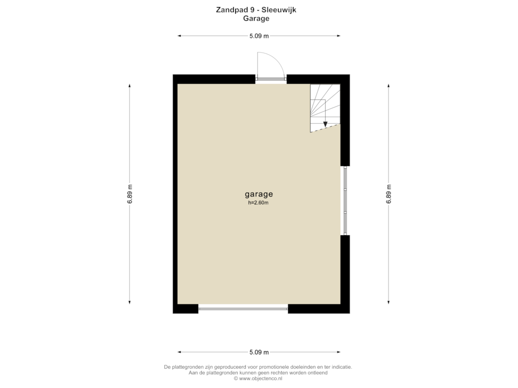 Bekijk plattegrond van GARAGE van Zandpad 9