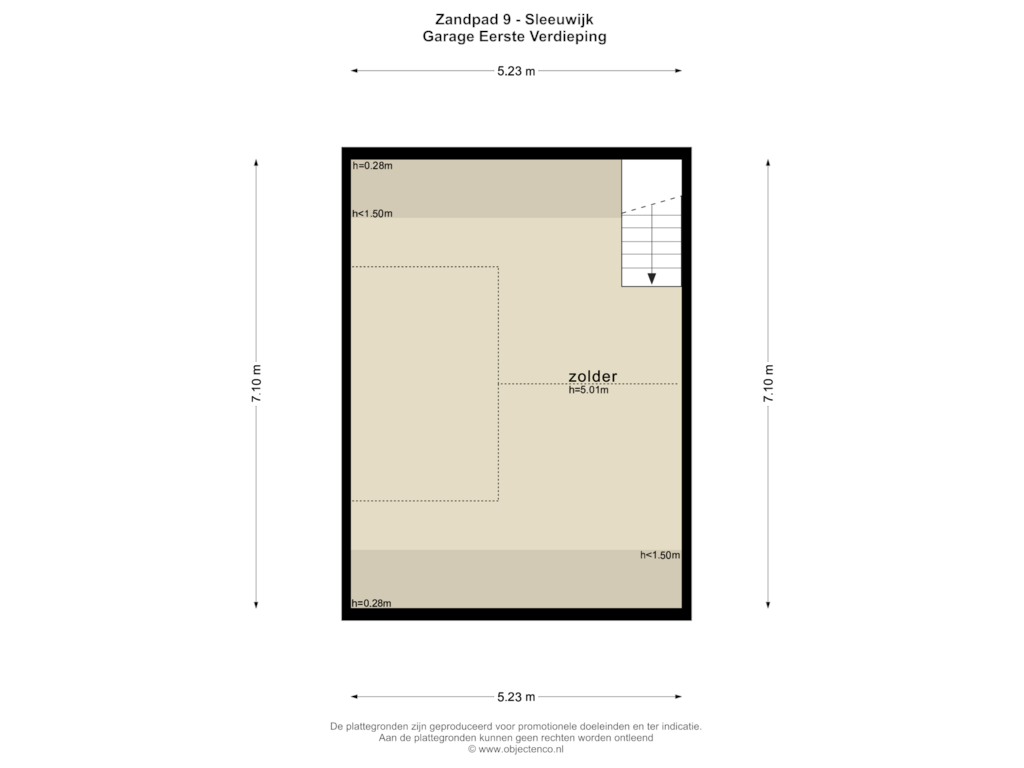 Bekijk plattegrond van GARAGE EV van Zandpad 9