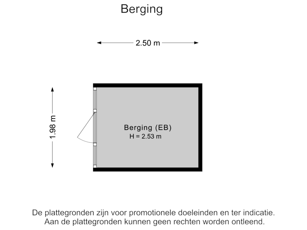 Bekijk plattegrond van Berging 1 van Zutphensestraat 87