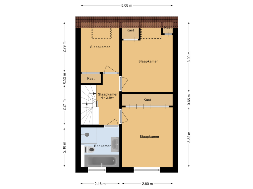 Bekijk plattegrond van Eerste verdieping van Lammertkamp 31